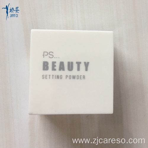 Empty Small Matte White Square Loose Powder Case